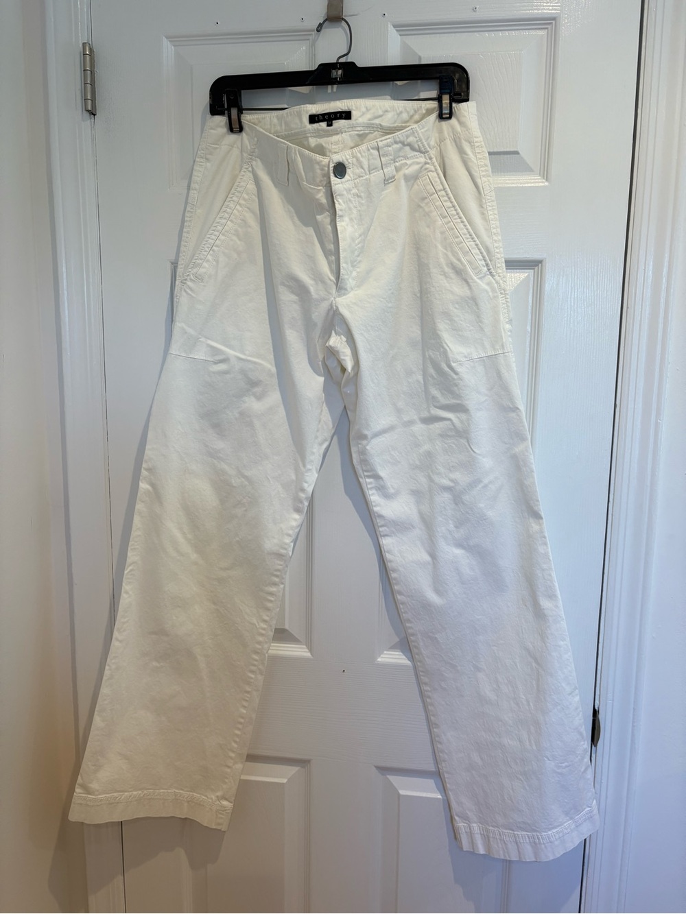 Men’s White Wide Leg Cotton Pants